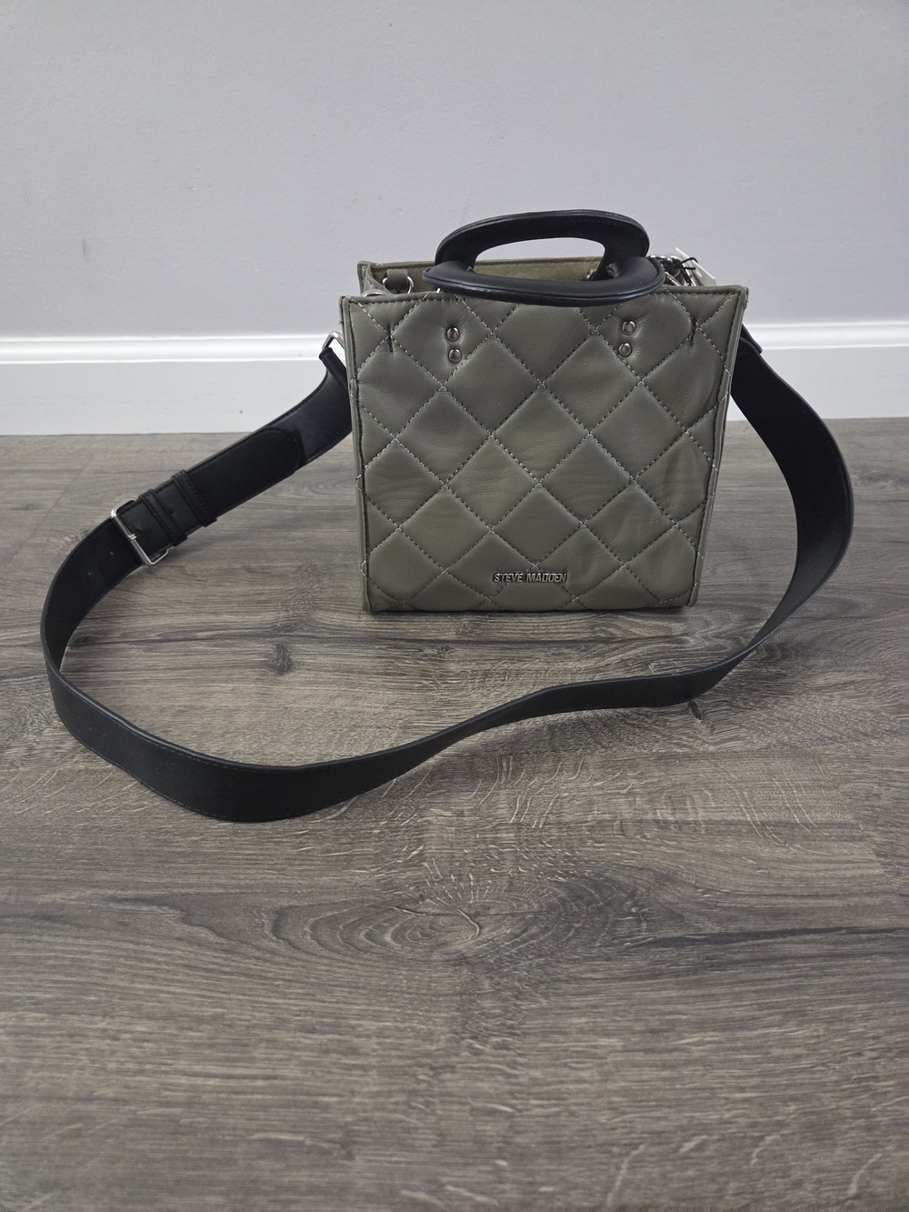 Steve Madden Olive Green Quilted Crossbody Bag NWT